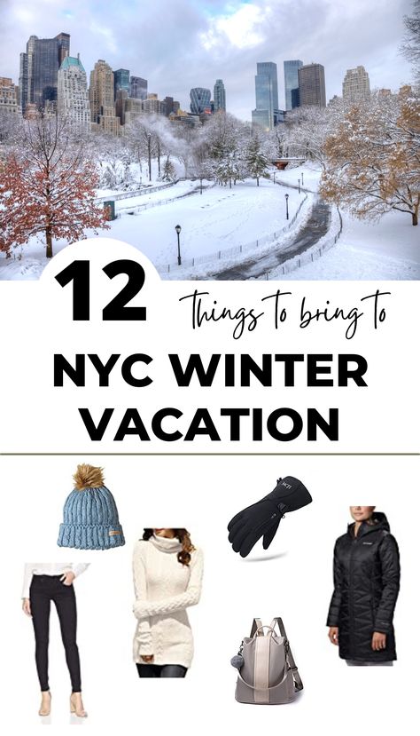 There are many great reasons to visit New York in the winter, including ice skating at Rockefeller Center, less crowds, and lower costs. What's the perfect way to spend a winter day in New York City? Make sure you come prepared. In the winter, having the right things on your New York packing list will make or break your trip. As you decide what to bring to NYC, here's your chance to learn from my mistakes. New York Winter Packing, Ny February Outfit, Day In Nyc Outfit Winter, Nyc Winter Fashion 2023, Winter Outfit For New York City, New York Attire Winter, What To Pack Nyc Winter, New York City Packing List Winter, Nyc Trip Outfit Winter