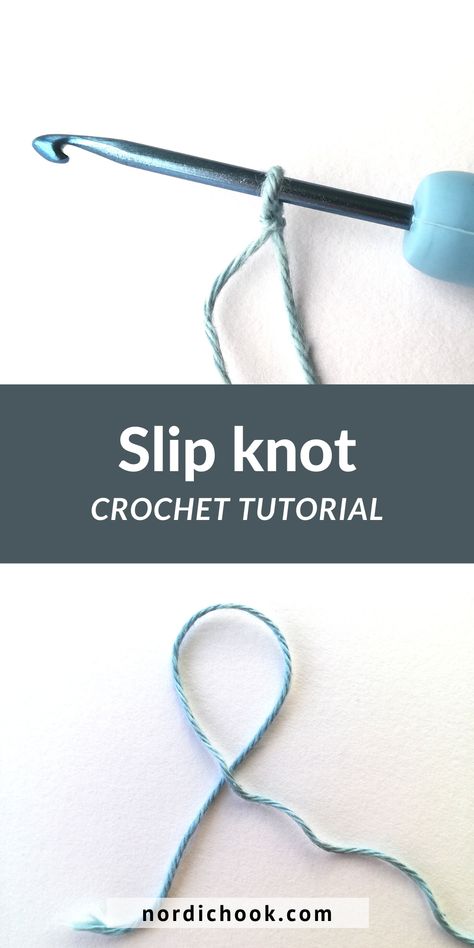 This free crochet tutorial shows how to make a slip knot step by step (in English or Spanish). It includes clear photo instructions and suits for complete beginners. #crochettutorial #slipknot #learncrochet #crochetbeginner #crochet #crochetstitches Crochet Chair Socks, Slip Knot Crochet, Crochet Chair, Crochet Boot Cuff, Chair Socks, Crochet Chain Stitch, Boot Cuff, Crochet Classes, Beginner Crochet Tutorial