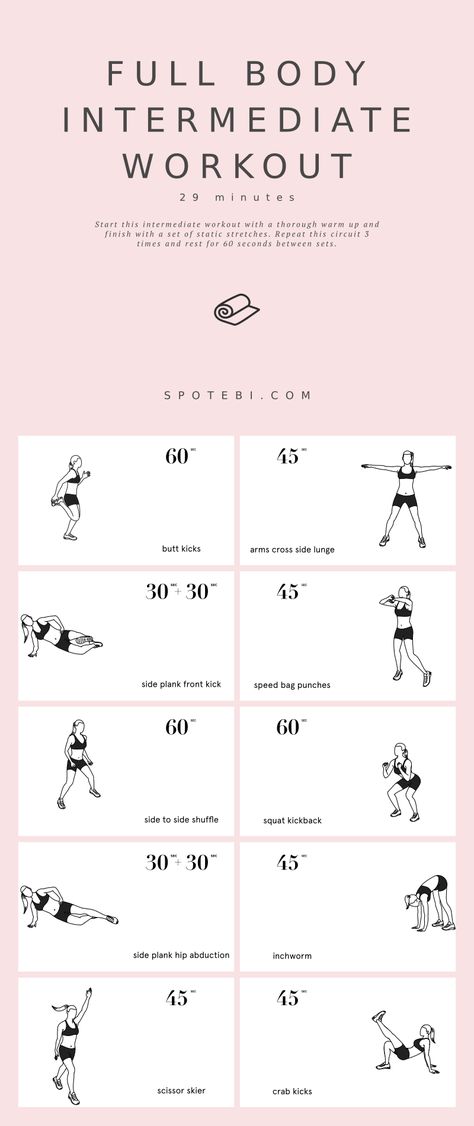 Get in shape, boost your endurance, and reduce your stress levels with this intermediate workout routine for women. A set of 10 bodyweight exercises to strengthen and tighten your whole body and speed up your metabolism! https://www.spotebi.com/workout-routines/full-body-intermediate-workout-routine/ Whole Body Circuit Workout, Walking To Lose Stomach, Whole Body Fat Burning Workout, How To Tone Your Body Fast At Home, 10 Minute Dumbbell Workout, Lean And Toned Workout, Toned Body Workout Plan, Whole Body Dumbbell Workout, Body Toning Workouts At Home