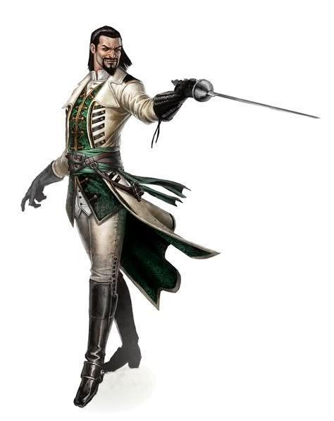 Male Human Evil Swashbuckler - Pathfinder PFRPG DND D&D d20 fantasy Leather Cloak, Pathfinder 2e, Pirate Art, Human Human, Le Male, Dungeons And Dragons Characters, Human Male, Dnd Art, Fantasy Male