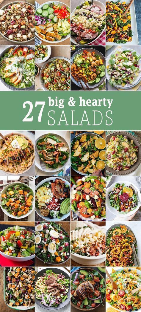 Types Of Salad, Resep Salad, Hearty Salads, New Years Resolutions, Idee Pasto Sano, Recipes Chicken, Easy Salads, Healthy Salad Recipes, Healthy Salads