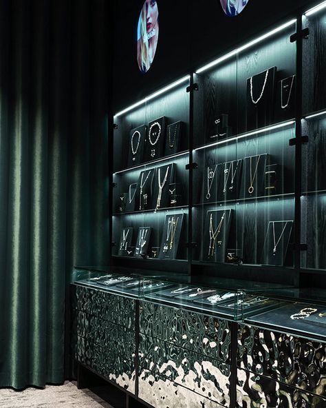 Jewellery Store Design, Water Ripple Stainless Steel, Jewelry Showroom, Jewelry Store Interior, Luxury Jewelry Store, Stainless Steel Cabinet, Jewellery Shop Design, Jewellery Shops, Jewelry Store Design