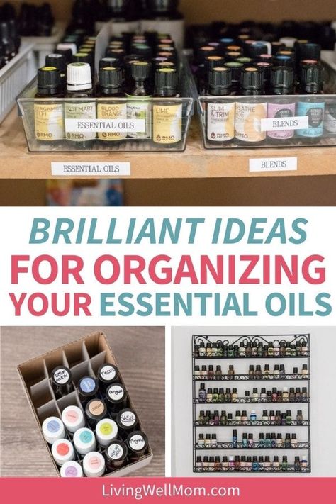 Here's a couple of quick and easy ways to organize essential oils that still lets you have access to what you need when you need it. Organizing your essential oils has never been easier! Organizing Essential Oils Storage, Diy Essential Oil Display, Storage For Essential Oils, Essential Oils Display Ideas, How To Organize Essential Oils, Organizing Essential Oils, Essential Oil Storage Diy, Organize Essential Oils Storage, Essential Oil Set Up