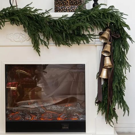 Vine - Temu Garland For Table, Dark Green Home, Stairs Outdoor, Indoor Stairs, Table Fireplace, Bedroom 2024, Norfolk Pine, Pine Garland, Pinewood Derby