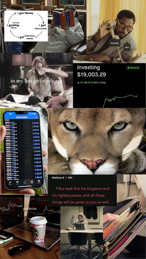 Manifesting Money Investing In Yourself Aesthetic, Investment Aesthetic Women, Trading Vision Board Aesthetic, Stocks And Investing, Investing In Stocks Aesthetic, Girl In Finance Aesthetic, Vision Board Ideas Financial, Trading Girl Aesthetic, Women In Accounting