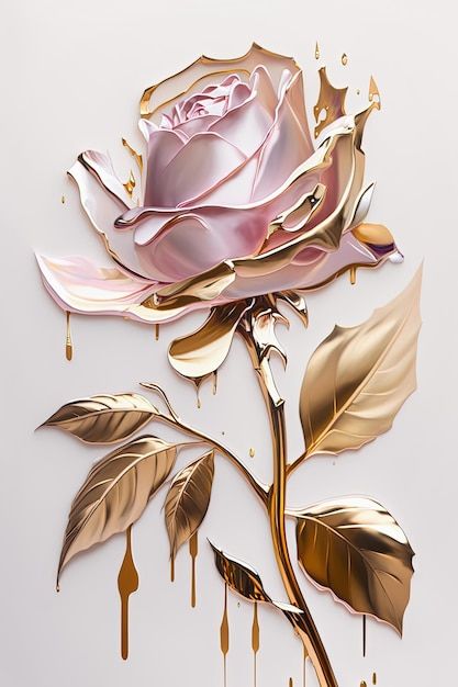 Pintura al óleo floral abstracta rosa do... | Premium Photo #Freepik #photo #flores-modernas #rosado #floral-abstracto #textura-elegante Hq Wallpapers, Rose Gold Painting, Golden Rose, Rose Art, Paint Ideas, Textile Prints, Premium Photo, Fashion Editorial, Wall Design