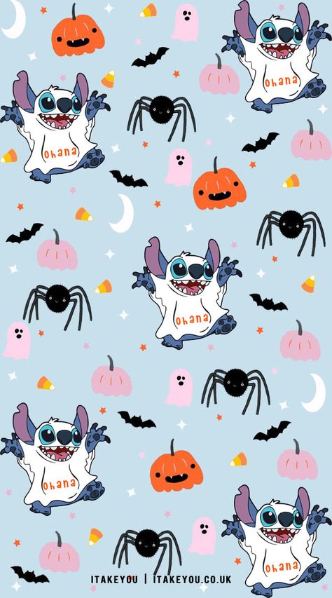 Stitch Halloween Wallpaper, Wallpaper Iphone Stitch, Wallpapers Ghost, Cute Stitch Wallpapers, Halloween Wallpaper Iphone Aesthetic, Stitch Wallpapers, Helloween Wallpaper, Wallpaper Iphone Aesthetic, Lilo And Stitch Quotes