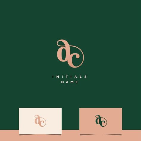 Initial dc monogram logo design | Premium Vector #Freepik #vector #classic-design #royal #letter-frame #royal-ornament Dc Letter Logo Design, Monogram Logo Design Typography, Dc Monogram, Dc Logo Design, D Typography, Initials Logo Letters, Initial Logo Design, Letter Frame, Logo Dc