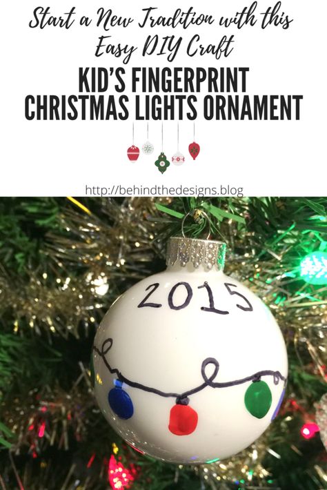 Finger Print Ornament Ideas, Fingerprint Christmas Lights, Christmas Advent Ideas, Christmas Ornaments Homemade Kids, Kids Christmas Crafts Ornaments, Fingerprint Christmas, Toddler Ornaments, Nanny Activities, Handprint Ornaments