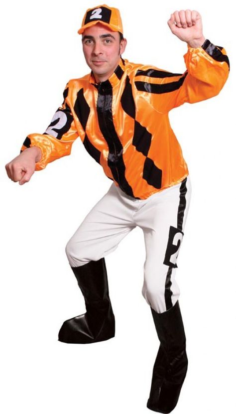 Jockey costume Fancy Dress Beginning With J, Costumes Beginning With J, Costumes Starting With J, Funny Diy Costumes, Jockey Costume, Racing Theme Party, Women Costume Ideas, Halloween Costumes Dress, Original Halloween Costumes