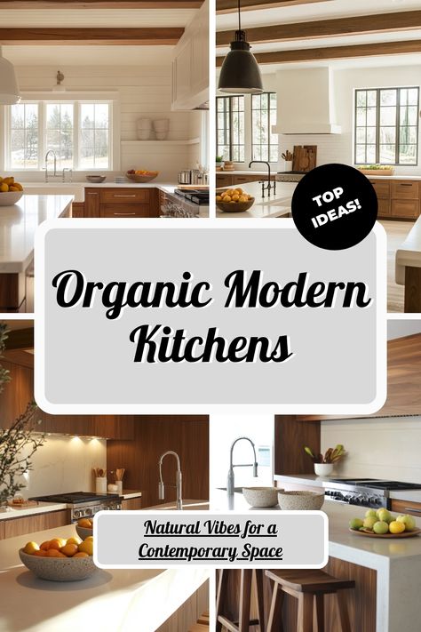 ♥ Are you looking for inspiration for a new kitchen design? Explore the beauty of this Organic Modern Kitchen featuring neutral tones, sleek cabinet hardware, and modern organic elements. Perfect for those who love Organic Modern decor and interior design! 🌿🏡 #modernkitchen #kitchenideas #organichome #interiordesign #kitchendecor 🍴 Modern Kitchen With Butcher Block, Kitchen With Butcher Block Island, Kitchen With Butcher Block, Modern Kitchen Makeover, Modern Kitchen Inspiration, Modern Kitchen Essentials, Modern Kitchen Colours, Organic Modern Kitchen, Modern Kitchen Backsplash