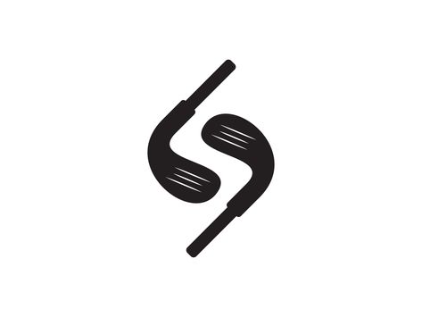 Letter S Golf Stick Logo by Deskpoint Digital Golf Logo Inspiration, Golf Logos, Golf Branding, Golf Logo Design, Golf Stick, Golf Preppy, Golf Logo, Golf Brands, Golf Clothing