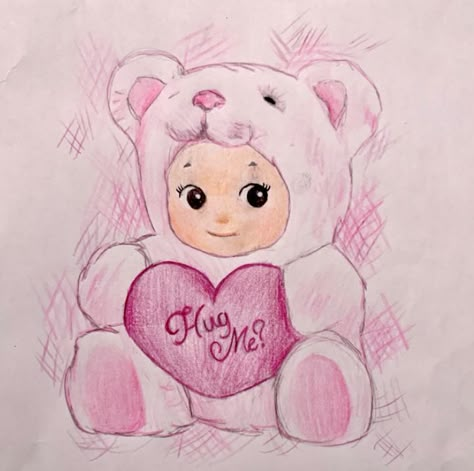 Sonny Angel Sketch, Sony Angel Drawing, Sonny Angel Painting, Sonny Angel Art, Sonny Angel Illustration, Baby Angel Drawing, Sonny Angel Tattoo, Sonny Angel Drawing, Angel Drawing Easy