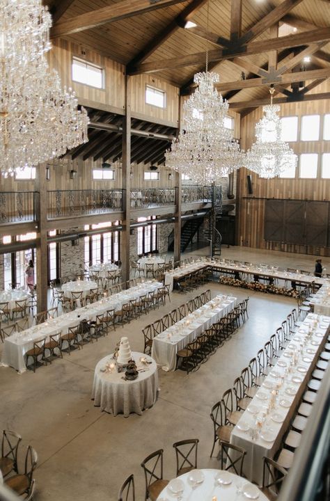 Gorgeous family style layout at the stunning central Texas wedding venue, The Weinberg at Wixon Valley Salon Lighting Ideas, Porch Pond, Event Space Decor, Event Venue Business, Family Style Weddings, Event Venue Design, Large Wedding Venues, Event Space Design, Grooms Room