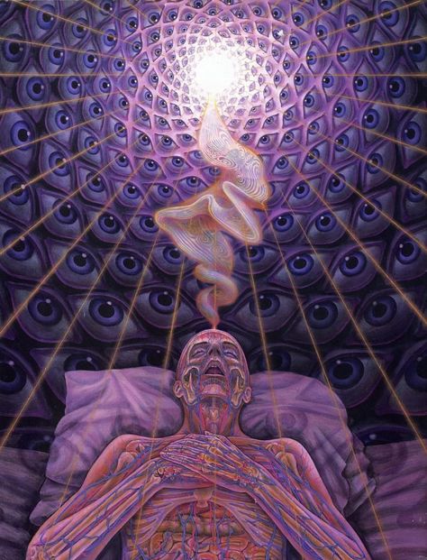 39 Psychedelic & Visionary Art Drawings and Paintings — Steemit Alex Gray Art, Awakening Art, Sensory Art, Psychadelic Art, Alex Grey, Uncanny Valley, Psy Art, Consciousness Art, Energy Art