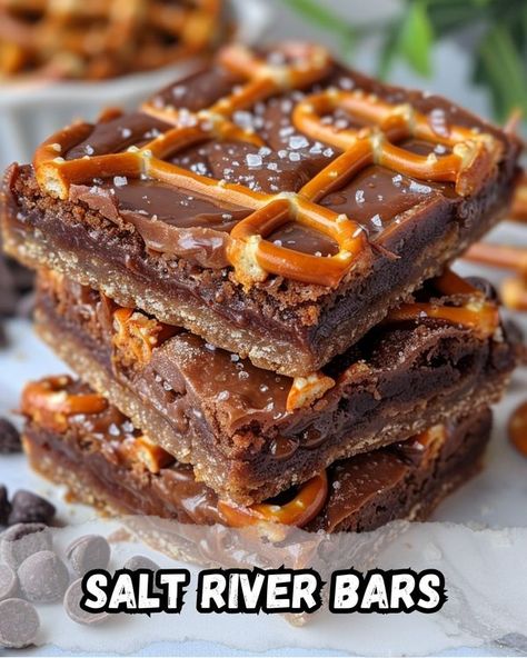 Salt River Bars, River Bar, Sweets Ideas, Oreo Balls, Salty Treats, Flavor Combinations, Caramel Chocolate, Bars Recipe, Sweet And Salty