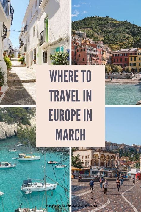 The Ultimate European Getaway: Discover the Warmest Places to Travel to in March! Portugal In March, Where To Travel In March, March In Europe, Greece In March, March Travel Destinations, Europe In March, Italy In March, March Travel, Spain Travel Outfits