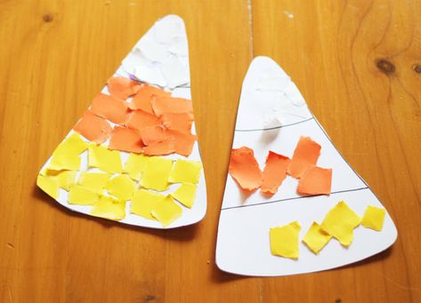 Candy Corn Crafts, Halloween Crafts Preschool, Halloween Crafts For Toddlers, October Crafts, Fun Halloween Crafts, Halloween Arts And Crafts, Halloween Preschool, Easy Halloween Crafts, Daycare Crafts