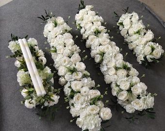 Flower Runner Wedding, Reception Table Decor, Flower Runner, White Weddings Reception, Flower Garland Wedding, Party Girlande, Aisle Flowers, Floral Runner, Wedding Arch Flowers