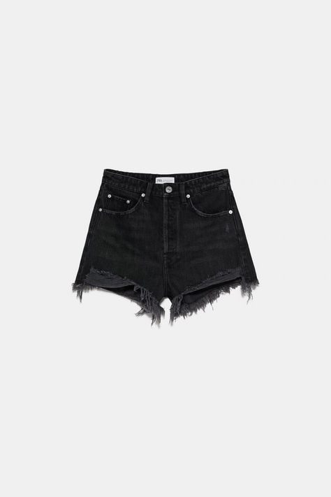 Black Jean Shorts, Cut Offs, Zara Shorts, Frayed Denim, Girly Shoes, Mid Rise Shorts, Short En Jean, Cut Off Shorts, Dream Clothes