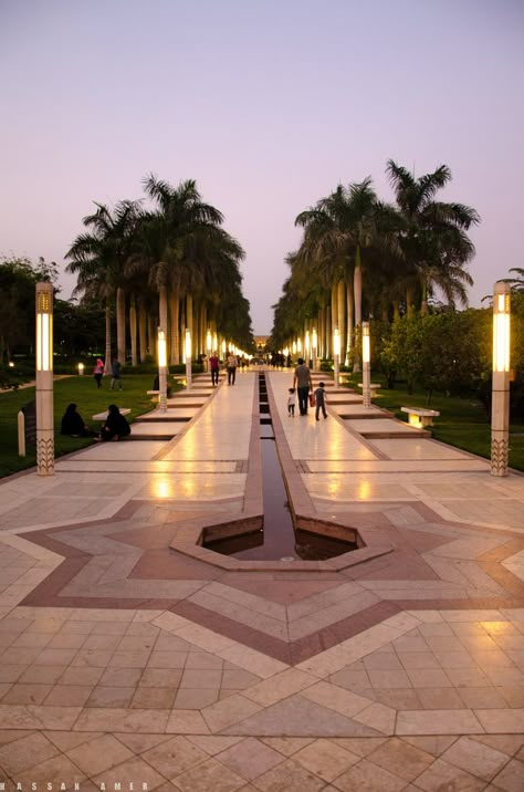 Al-Azhar park -Cairo Islamic Landscape, Al Azhar, Landscape Architecture Design, Egypt Travel, Cairo Egypt, Luxury Homes Dream Houses, Islamic Architecture, Gate Design, Beautiful Places To Travel