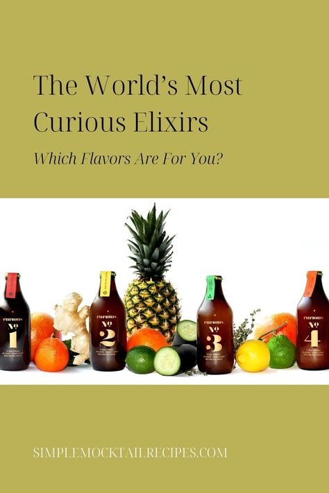 Curious Elixirs have captured the non-alcoholic drinks industry and they are everywhere. Find out what people are saying about them. | Curious Elixirs Where To Buy | Curious Elixirs Recipe | Curious Elixirs Review Curious Elixirs, Simple Mocktail, Elixir Recipe, Best Non Alcoholic Drinks, Easy Mocktail Recipes, Mocktail Recipes, Mocktail Recipe, One Plus, Non Alcoholic Drinks