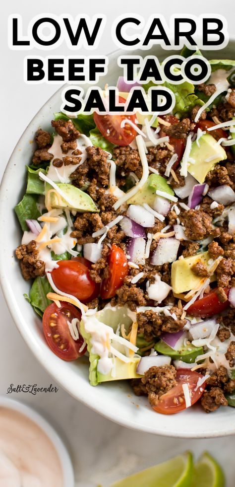 Southwest Dressing, Low Carb Taco Salad, Low Carb Taco, Low Carb Salads, Keto Fitness, Taco Salad Recipe, Low Carb Low Fat Recipes, Low Carb Tacos, Taco Salad Recipes