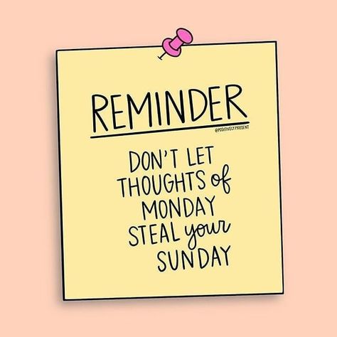 Sunday vibes ✌🏼 #chillin .@refinery29uk Weekday Quotes, Sunday Motivation, Sunday Quotes, Life Quotes Love, Empowerment Quotes, Self Reminder, Sticky Note, Reminder Quotes, Self Love Quotes