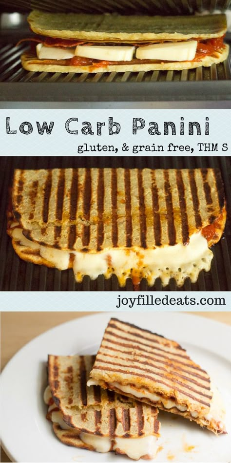 I couldn't make just one panini recipe. So I'm sharing my favorite two with you. Turkey Cheddar Chipotle Panini & Pepperoni Pizza Panini. Grain Free, THM S. via @joyfilledeats Low Carb Panini, Pizza Panini, Banting Recipes, Panini Sandwiches, Panini Recipes, Low Carb Snack, Ditch The Carbs, Low Carb Low Sugar, Low Carb Diets