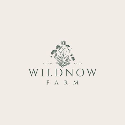 Farm Logo Inspiration, Farm Logo Ideas, Herb Logo, Farm Logos, Farm Branding, Farm Logo Design, Farm Products, Regenerative Agriculture, Floral Logo Design