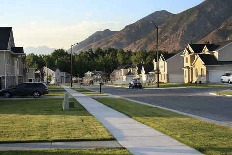 The neighborhood. A proto-typical middle-american neighborhood in the western Un , #ad, #typical, #middle, #neighborhood, #proto, #United #ad American House Aesthetic, Typical American House, Life In Usa, Empty Street, Bushel And A Peck, Western United States, American Houses, American House, Peaceful Neighborhood