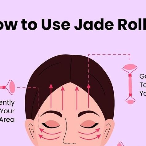 FaceYogi on Instagram: "Always see a Jade Roller, but no idea how to use it? 🫣 Then here is a guidance of full face rolling for you. 💕 Same as Gua Sha routine, pls also cleanse your face and apply a serum or moisturizer before starting rolling. 💆‍♀️ A little reminder📝: It’s best to use a jade roller with light pressure and avoid dragging or pulling the skin. 🌸The rolling motion should be gentle and relaxing. Additionally, you can enhance the cooling effect by placing the jade roller in the refrigerator for a few minutes before use. #jaderollers #jaderollerbeauty #jaderolling #jaderoller #faceyoga #faceyogamethod #faceyogi #faceyogiapp" How To Use Jade Roller On Face, How To Use A Jade Roller On Your Face, Face Roller How To Use, Jade Roller How To Use, Jade Roller Technique, Tighten Neck, Gua Sha Routine, Tighten Neck Skin, Jade Rolling