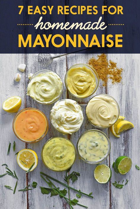 Different Types Of Sauces, Homemade Mayonnaise Recipe, Types Of Sauces, Mayonnaise Recipe, Homemade Condiments, Homemade Mayonnaise, Marinade Sauce, Sauces And Dips, Sauces And Dressings