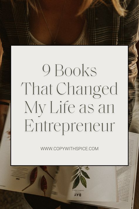 Starting a business? Scaling your current one? I'm sharing the 9 books that changed my life as an entrepreneur! Read about money mindset, marketing tips, and more. Best Books To Read About Money, Best Mindset Books, Best Books On Money, Best Entrepreneur Books, Books To Start A Business, Books On Sales And Marketing, Books For Business Mindset, Books For Starting A Business, Books About Marketing