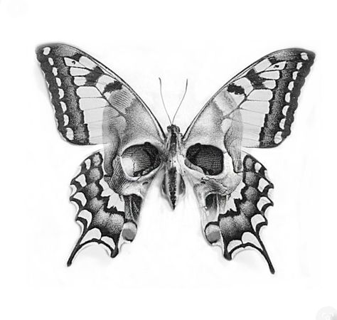 Skull Of Flowers Tattoo, Butterfly With Skull Tattoo Design, Moth On Neck Tattoo, Bad Butterfly Tattoo, Butterfly Skull Neck Tattoo, Skull Neck Tattoos Women, Moth Butterfly Tattoo Design, Scull Butterfly Tattoos, Skull Butterfly Tattoo Women