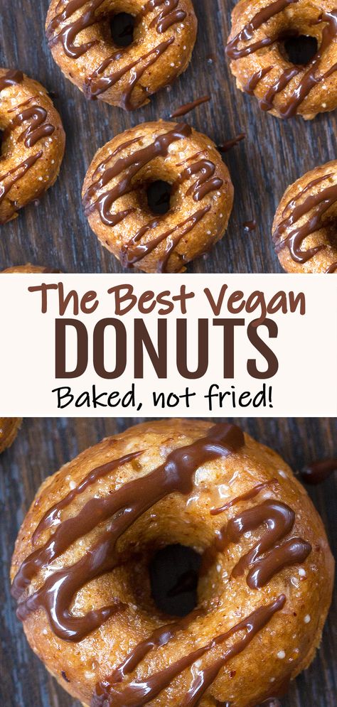 How To Make Vegan Donuts At Home (The Best Easy Recipe) Vegan Donuts Baked, Dairy Free Donuts, Healthy Donuts Recipe, Vegan Donut Recipe, Donuts At Home, Vegan Doughnuts, Easy Donut Recipe, Chocolate Covered Katie, Healthy Donuts