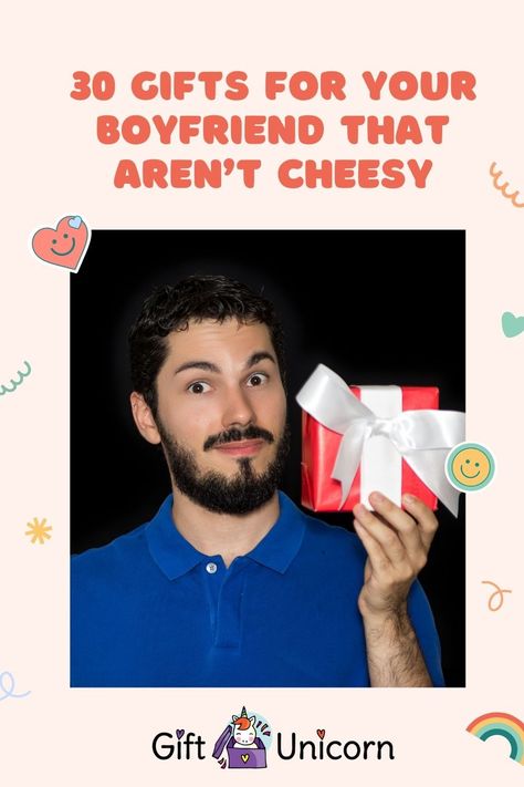 A cheesy gift might work for some occasions, especially when playing pranks or just making silly jokes. But if you’re after getting your boyfriend a meaningful, well-thought-out gift, then you’ll love our list. Read on as I break down 30 non-cheesy gifts to get your boyfriend. Non Cheesy Gifts For Boyfriend, Gifts For Sneaky Link, Cheesy Gifts For Boyfriend, Gifts To Get Your Boyfriend, Funny Gifts For Boyfriend, Meaningful Gifts For Boyfriend, Cheesy Gifts, Crazy Birthday, Rich Gifts