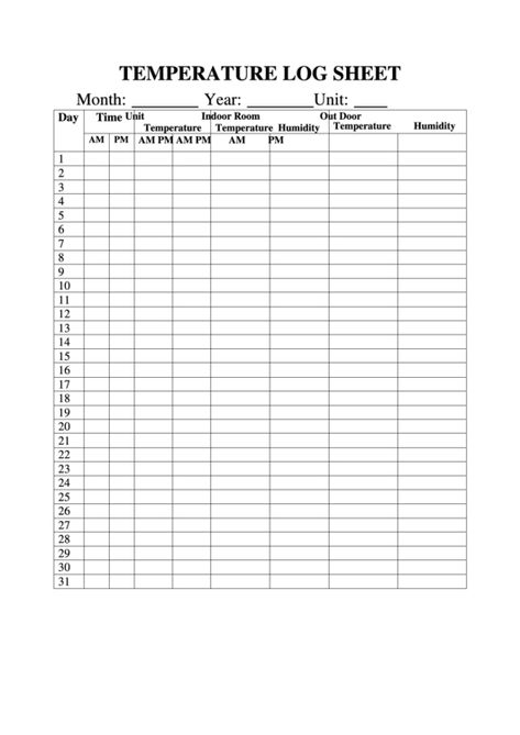 69 Temperature Log Sheets Free To Download In Pdf Inside Refrigerator Temperature Log Template Temperature Log Sheet, Kitchen Inventory, Sales Template, Weekly Schedule Printable, Temperature Chart, Calendar Inspiration, Refrigerator Temperature, My Calendar, Schedule Printable