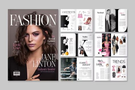 Fashion Magazine Template, Print Templates ft. fashion & magazine - Envato Elements Fashion Magazine Layout Design, Beer Flyer, Fashion Magazine Template, Fashion Magazine Layout, Modern Layout, Oktoberfest Beer, Fashion Content, Magazine Layout Design, Brochure Layout