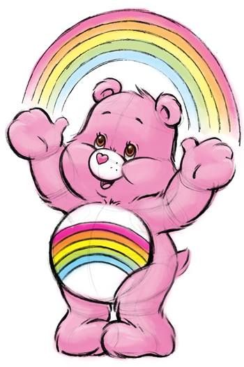 Care Bears: Cheer Bear Sketch Purple Care Bear, Care Bears Cheer Bear, Care Bear Cousins, Care Bear Tattoos, Bear Sketch, Care Bear Party, Care Bears Vintage, The Care Bears, Cheer Bear