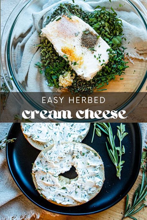 Bagel Spread Recipes, Herb Cream Cheese Recipe, Herb Cream Cheese, Cream Cheese Spread Recipes, Bagel Spread, Cheese Spread Recipes, Flavored Cream Cheeses, Cream Cheese Sandwiches, Party Spread