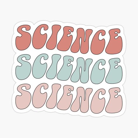 Get my art printed on awesome products. Support me at Redbubble #RBandME: https://www.redbubble.com/i/sticker/Science-by-ScienceCorner/161655337.EJUG5?asc=u Vibrant Illustration, Science Stickers, Stickers Aesthetic, Science Lover, Plastic Stickers, Personalized Water Bottles, Transparent Stickers, Printable Stickers, Retro Vibe