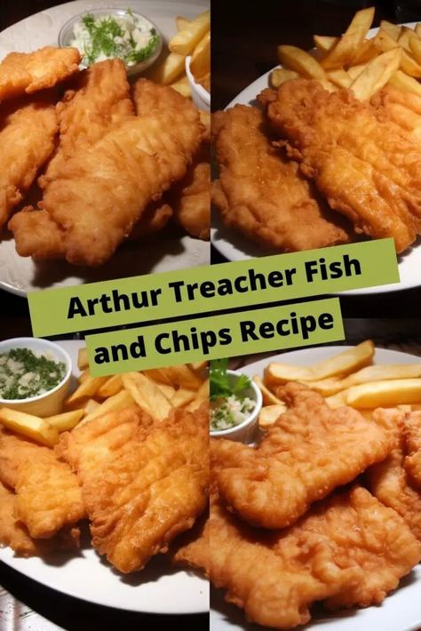 Arthur Treacher Fish And Chips Recipe - Easy Kitchen Guide Arthur Treachers Fish And Chips, Arthur Treachers Fish Recipe, H Salt Fish And Chips Recipe, Seafoods Recipe, Meals With Fish, Police Codes, Fish And Chips Batter, English Fish And Chips, Lunch Side Dishes