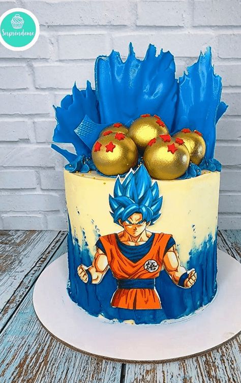 Goku Cake Design, Dbz Party Ideas, Dragon Ball Z Cake Birthdays Goku, Dragon Ball Z Birthday Cake Ideas, Dragon Ball Z Birthday Party Ideas Goku, Dragonball Cake Ideas, Dragonball Z Birthday Cakes, Birthday Cake For Boys 9th Birthday, Dragonball Birthday Cake