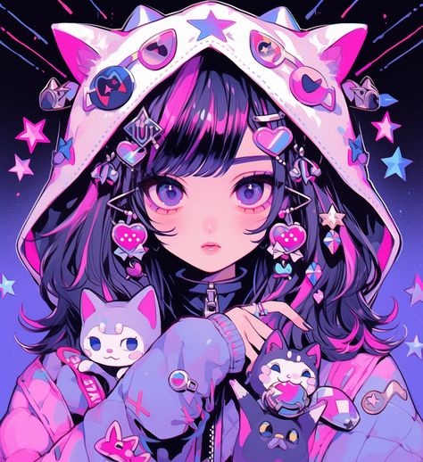 Chibi Anime Kawaii, Art Beautiful, Anime Kawaii, Anime Character Design, Cute Anime, Anime Character, Cute Drawings, Cute Art, Black Hair