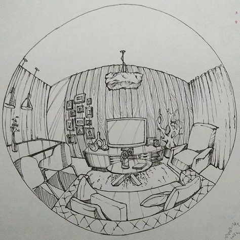 fish eye sketchyyy #interiordesignsketch #fisheye #InteriorDesigning #interiordesign #residentialdesign Fish Eye Drawing, Fish Eye Perspective, Eye Perspective, Perspective Drawing Architecture, Drawing Eye, Perspective Art, Fish Eye, Have Inspiration, Perspective Drawing