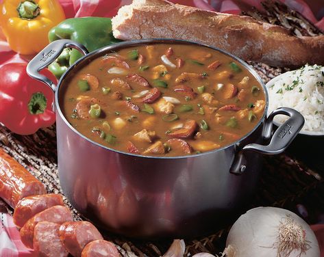 The seasons are changing and the temperatures will soon be cooling down, and that can only mean one thing in Louisiana and throughout the south—gumbo season! October is the unofficial start of gumbo season, and soon, big pots of flavorful soup will simmer in almost every kitchen. One of the best gumbos was made by … Gumbo Base, Easy Gumbo, Andouille Sausage Gumbo, Gumbo Recipe Easy, Gumbo File, Cajun Gumbo, Louisiana Cooking, Big Pots, Creole Cooking