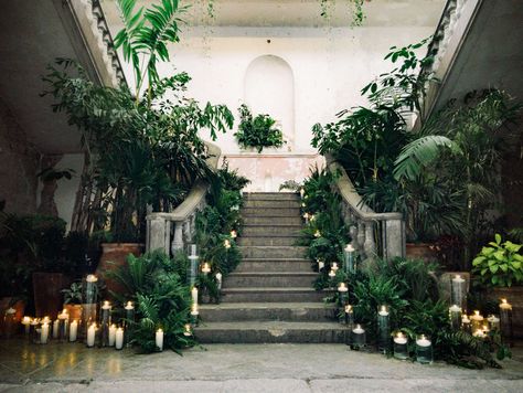 beth-helmstetter-events Staircase Florals, Ceremony Outline, Mexico City Wedding, Latin Wedding, Ceremony Readings, Ceremony Script, Hacienda Wedding, City Wedding Venues, Joshua Tree Wedding