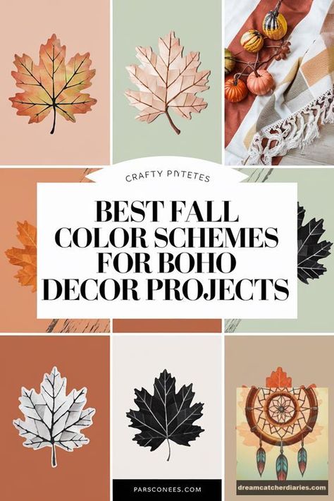 Fall brings a rich tapestry of colors that can enhance any boho decor project. From warm oranges and deep reds to muted earth tones, these color schemes create a cozy and inviting atmosphere. Explore how you can incorporate these hues into your decor to achieve the perfect autumnal bohemian vibe. #bohemian #dreamcatcher #natural #diy Autumn Color Scheme, Fall Color Schemes, Muted Earth Tones, Bohemian Dreamcatcher, Sleep Rituals, Diy Boho Decor, Boho Layering, Upcycle Decor, Bohemian Aesthetic