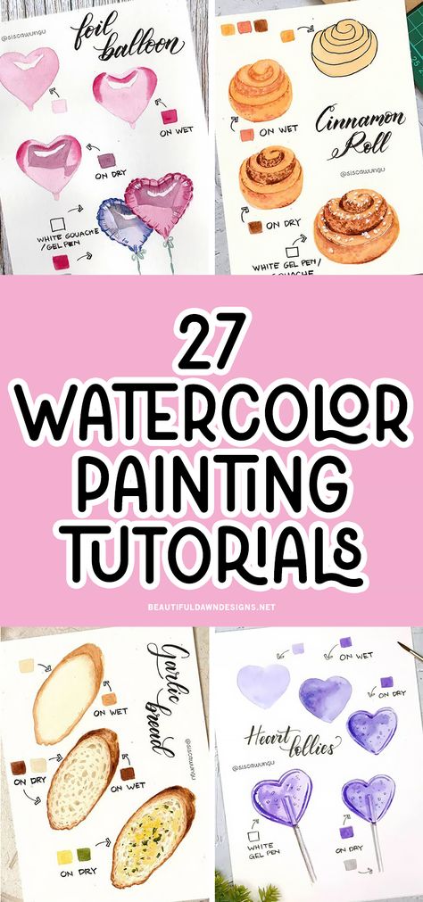 Watercolor paintings tutorials